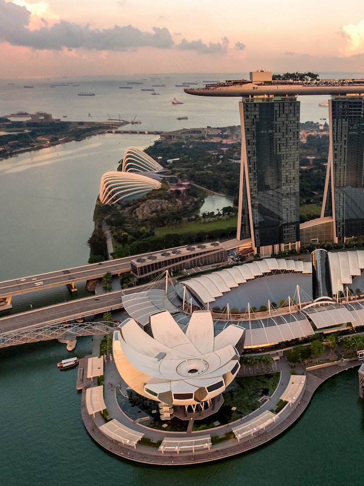 Marina Bay Sands and the ArtScience Museum in Singapore