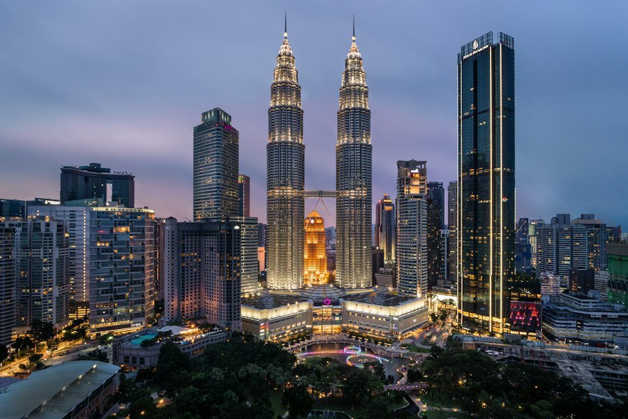 Kuala Lumpur skyline at dusk
